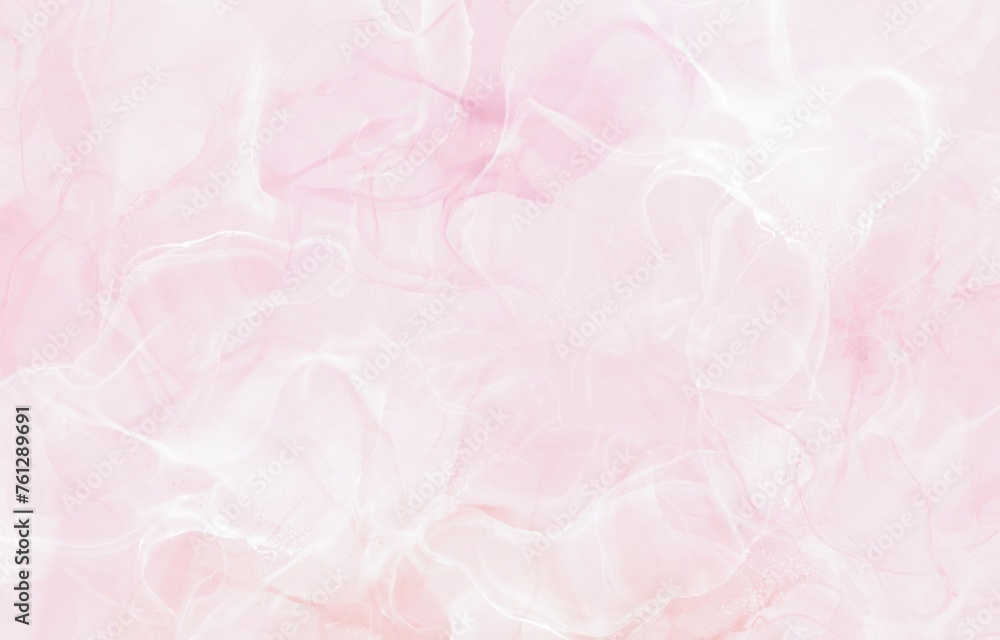 桜や春イメージのピンク色アルコールインクアートアブストラクト背景画像