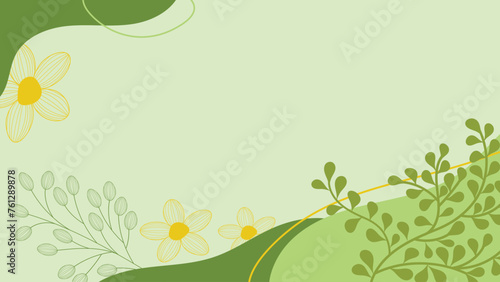 Abstract floral leave background Vector design border frame