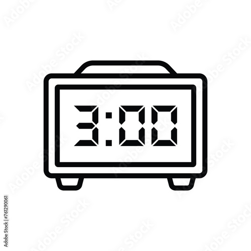 digital clock icon vector design template simple and clean