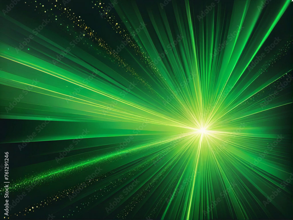 Asymmetric green light burst, abstract beautiful rays of lights on dark green background with the color of green and yellow, golden green sparkling backdrop with copy Asymmetric green light burst, abstract beautiful rays of lights on dark green background with the color of green and yellow, golden green sparkling backdrop with copy