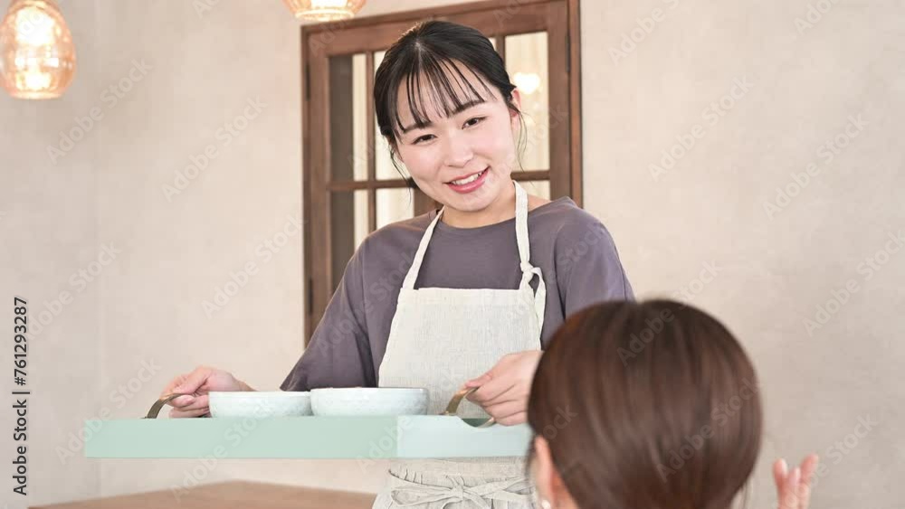 Video of café staff and customers being served Video of café staff and customers being served
