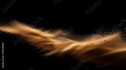 Sand explosion on background