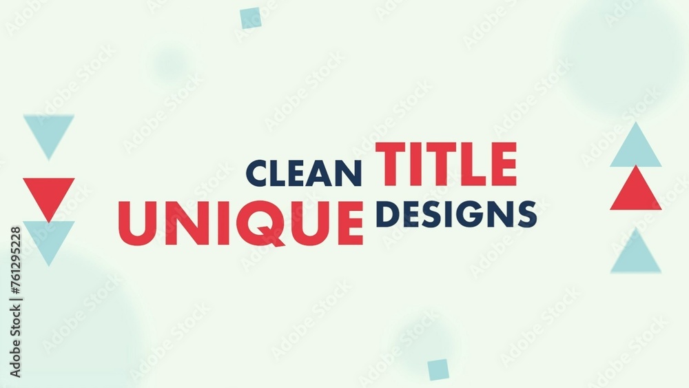 Clean Modern Text Animation Title Intro Stock Template | Adobe Stock