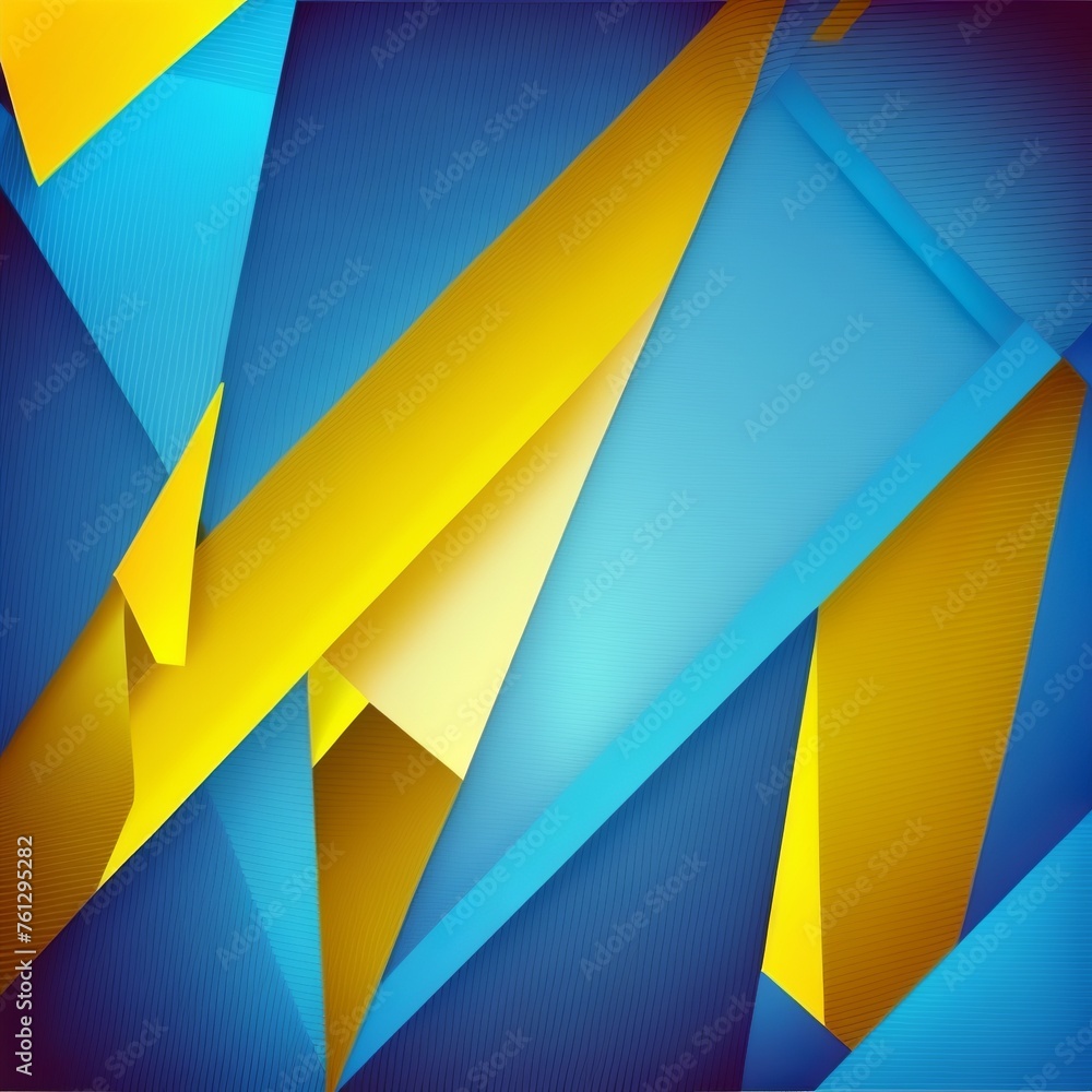 blue yellow abstract background for design. Geometric shapes. Triangles, squares, stripes, lines. Color gradient. Modern, futuristic. Colorful. Bright. Web banner fragmented texture Generative AI blue yellow abstract background for design. Geometric shapes. Triangles, squares, stripes, lines. Color gradient. Modern, futuristic. Colorful. Bright. Web banner fragmented texture Generative AI