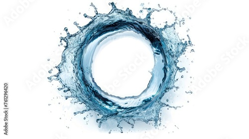 Circular water splash. Generative AI