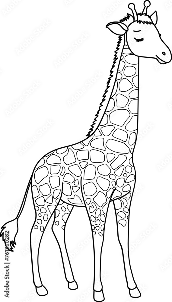 Fototapeta premium Giraffe Outline