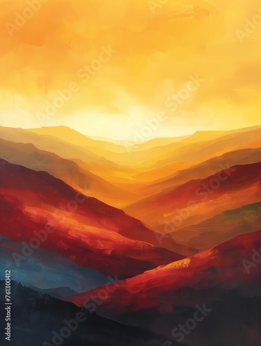 background of sunset fusion: Reds, oranges, and yellows blending together like a vivid sunset, warm and inviting