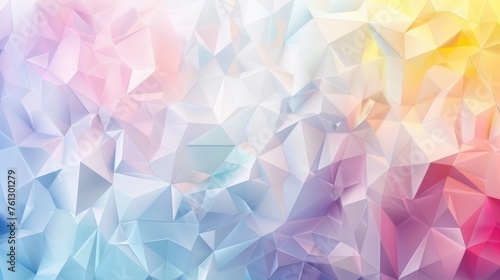 Abstract irregular triangle polygonal square low poly pattern background. AI generated image photo