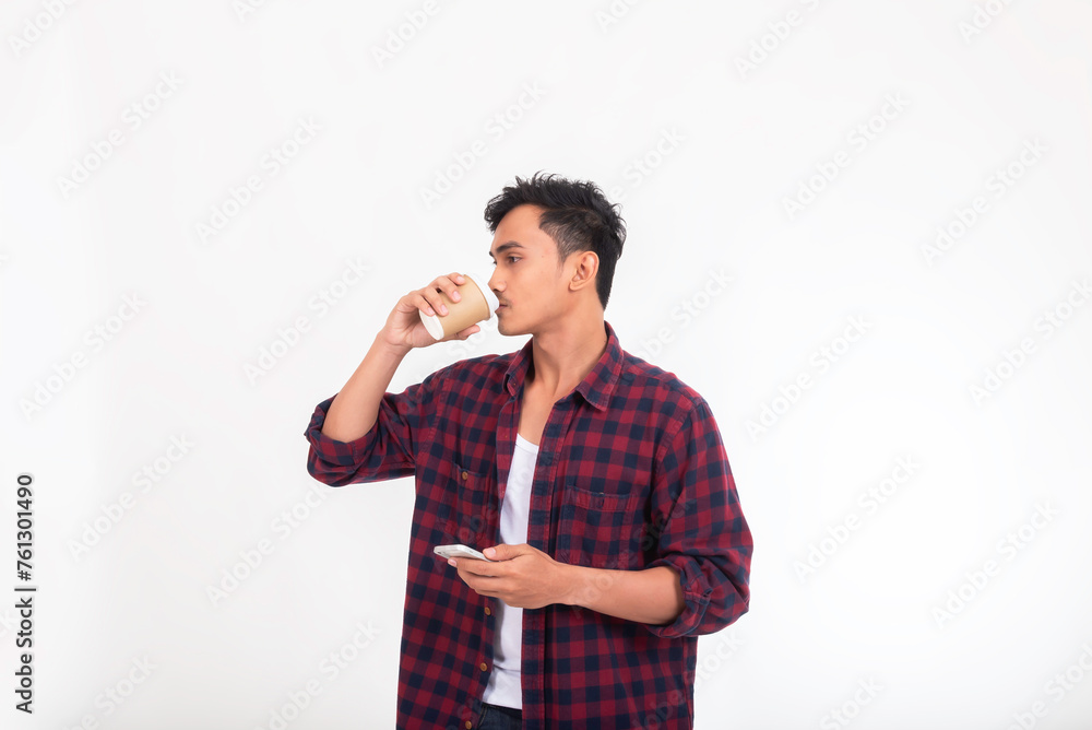 Portrait of smiling young man in isolated on white background. Portrait of smiling young man in isolated on white background.