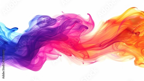 Abstract colorful dynamic flow liquid wave background. AI generated image