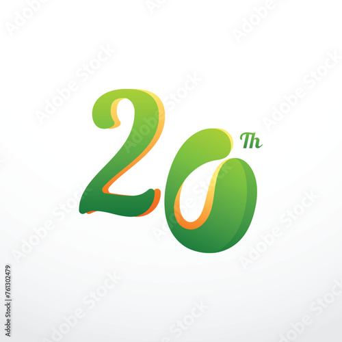 Anniversary Number Design for Celebrate