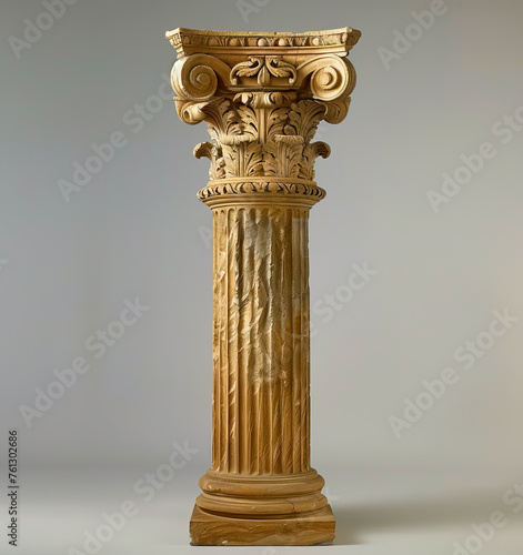 Monogrammed Corinthian Columns: A Creative Perspective in Stock Photography photo