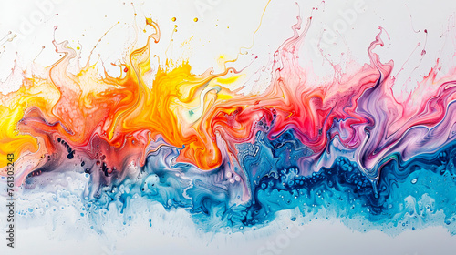 Colorful Splatter: Vibrant White Background for Graphic Designers