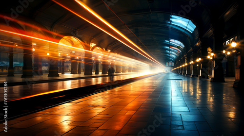 Speeding Through Motion: Capturing the Dynamic Energy of Passing Trains on a Station Platform © Fernando Cortés