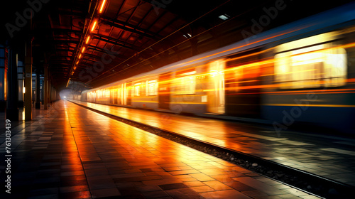 Speeding Lights: Capturing the Dynamic Motion of Passing Trains on a Station Platform © Fernando Cortés