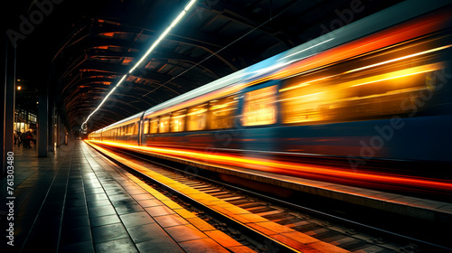 Speeding Trains: Capturing the Dynamic Blur and Shining Lights of Station Platforms
