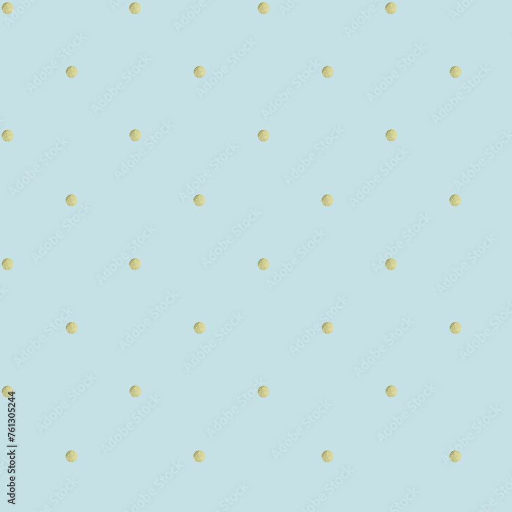 Polka dots on a blue background. Seamless pattern. Children's party, baby shower, birthday. Simple design for wallpaper, cards, wrapping paper, stationery..