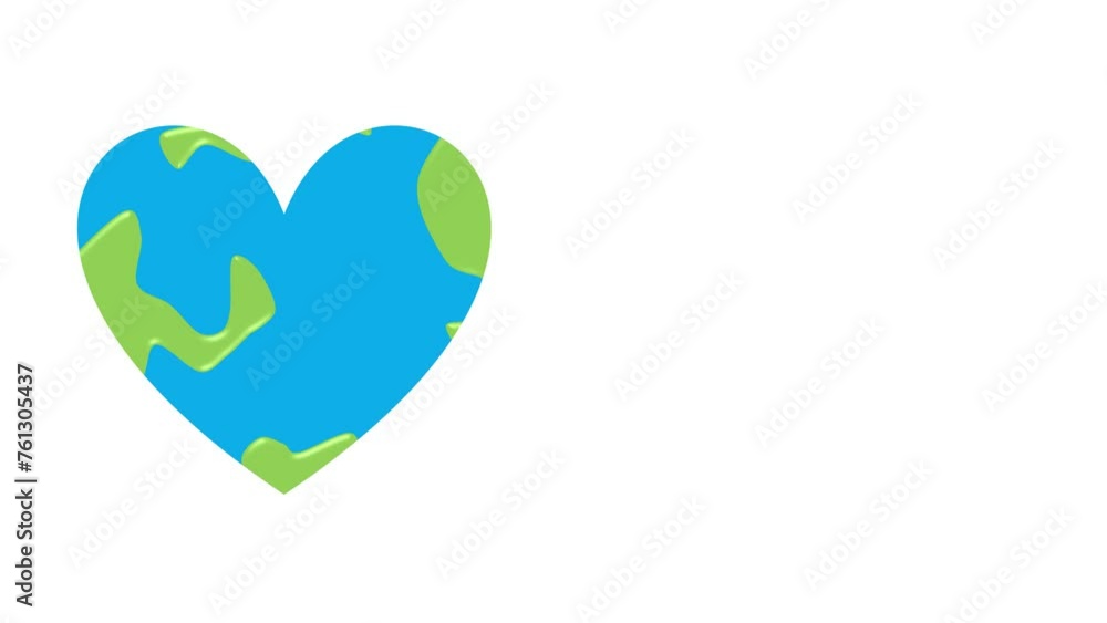 World Health Day animation background illustration with a heart-shaped world map animation World Health Day animation background illustration with a heart-shaped world map animation