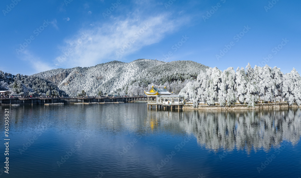 Lushan mountain landscape in winter
