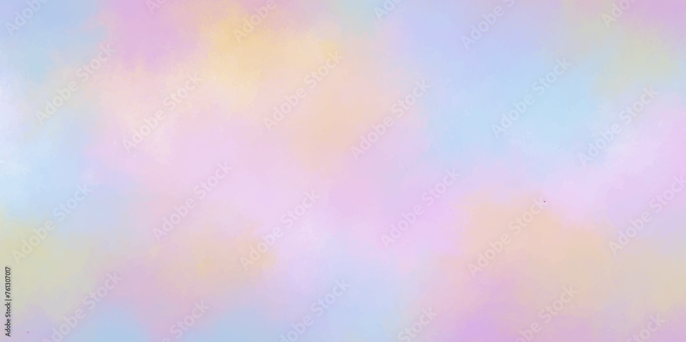 Abstract colorful watercolor background. Sky with clouds in pastel colors. abstract painting banner. picture painting illustration background.