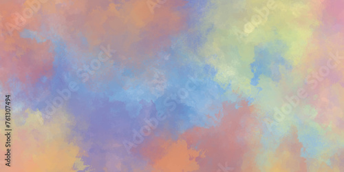 Abstract colorful watercolor background. Sky with clouds in pastel colors. abstract painting banner. picture painting illustration background.