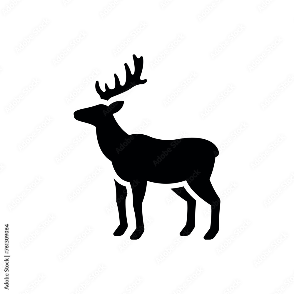 Black Deer icon vector illustration Black Deer icon vector illustration