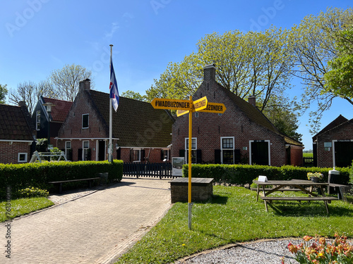 Obraz na płótnie Museum at the village Moddergat w salonie