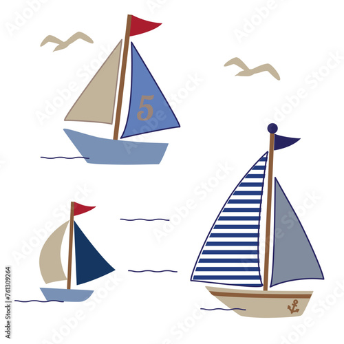 Print 24-2-003  art  work sailboat
