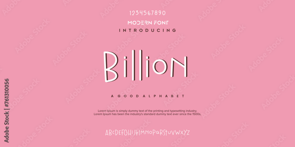 Modern san serif and elegant vector typography set. Ideal for headline, logo, poster and etc.