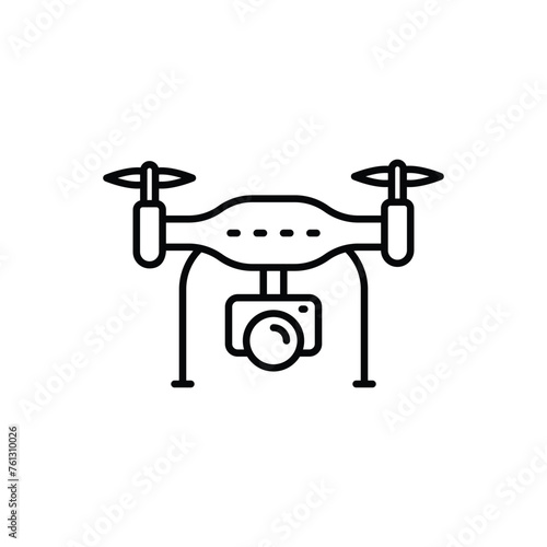 Thin Line Drone vector icon