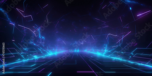 Abstract Background Illustrating Future Internet And Telecommunication World Concept Represents Digital Space Development