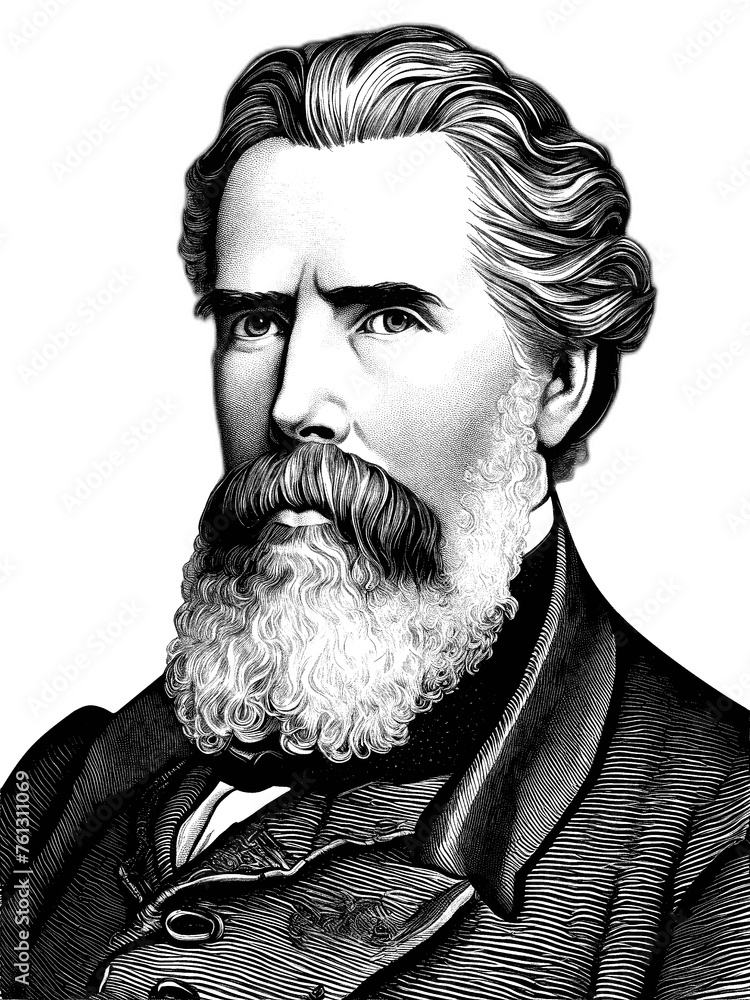 Fototapeta premium Herman Melville illustration, generative AI