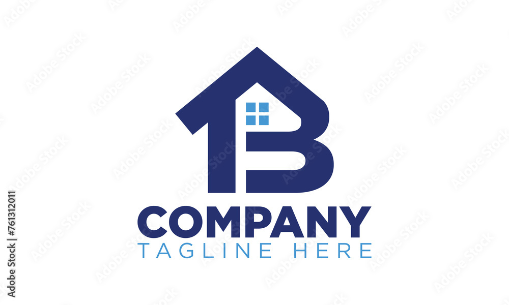 B letter modern real estate home vector logo icon template design B letter modern real estate home vector logo icon template design