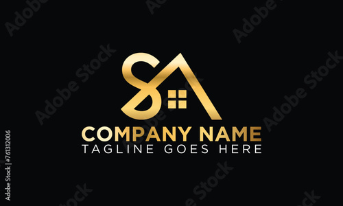 SA letter modern real estate home vector logo icon template design