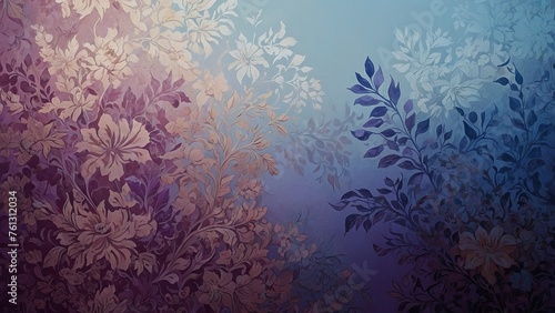 purple  flowers patterns 