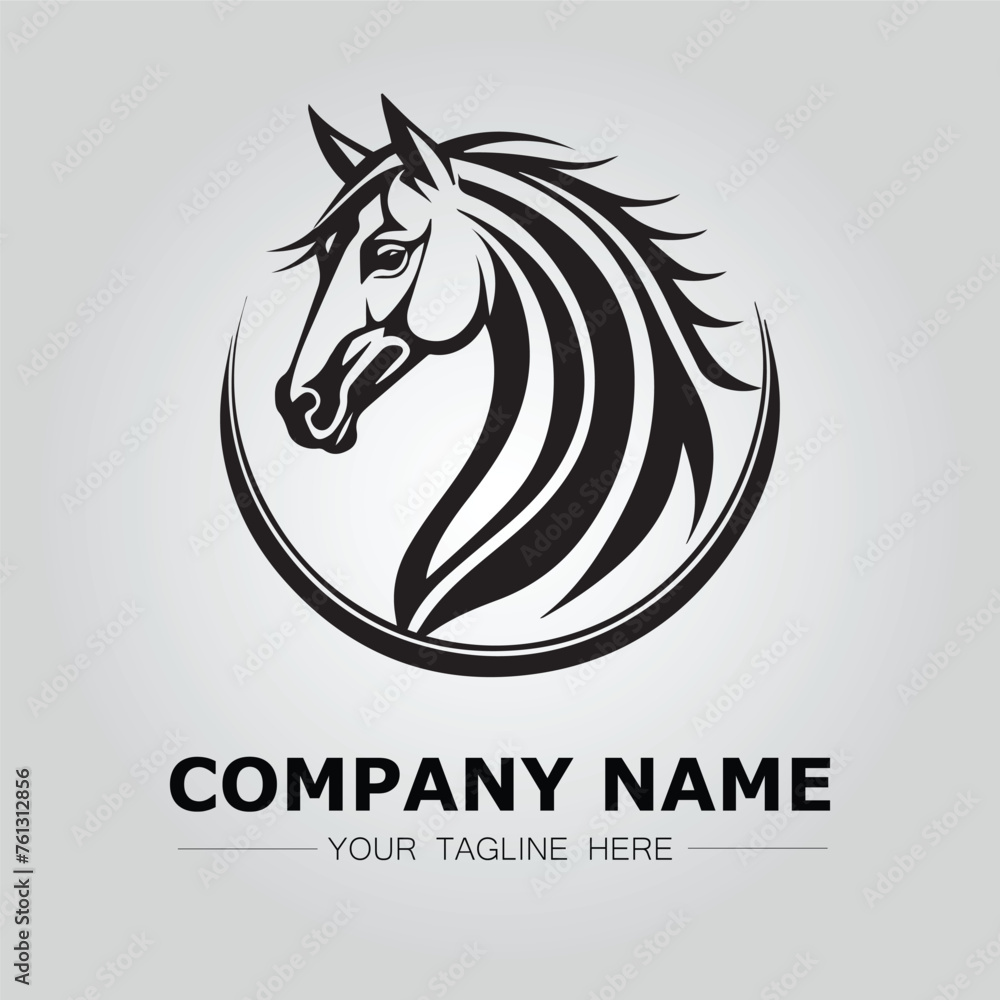 Horse logo company ideas simple design vector image Horse logo company ideas simple design vector image