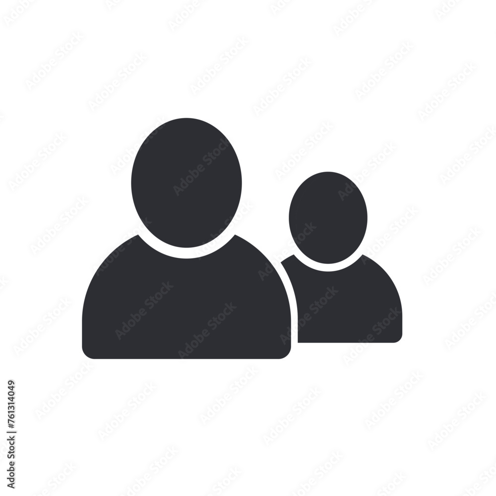 Group of people or group of users or friends flat icon for apps and websites Group of people or group of users or friends flat icon for apps and websites