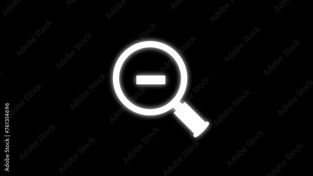Magnifying glass zoom less icon. zoom out icon background animated. Magnifying glass zoom less icon. zoom out icon background animated.