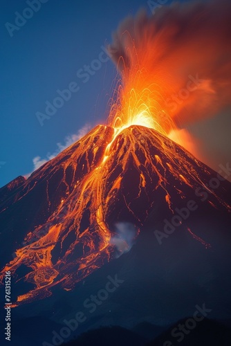 Foto von einem Vulkanausbruch  photo