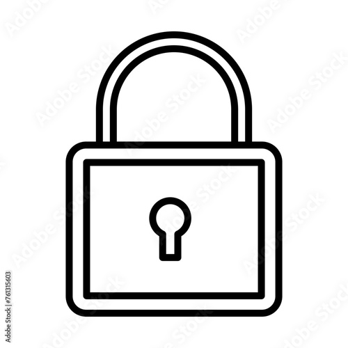 Locked line icon