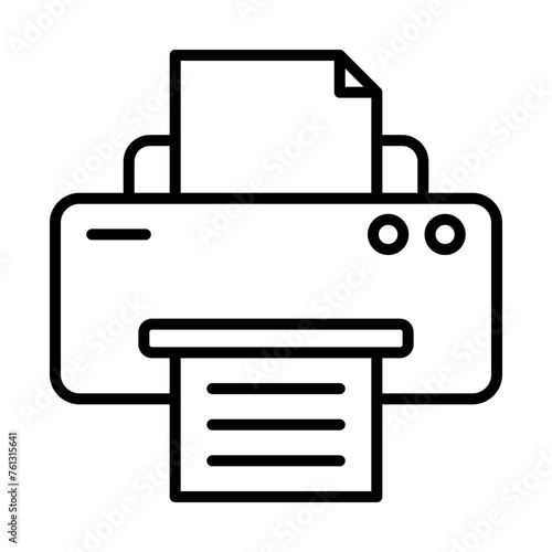 Printer line icon