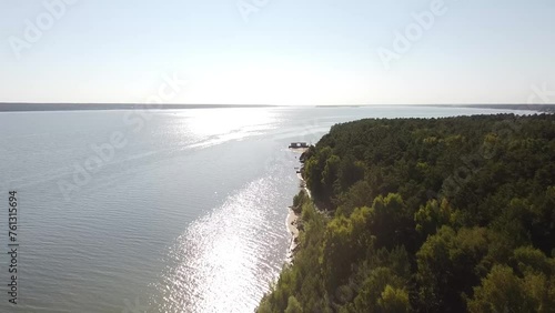 Abandoned landing stage on the Ob River