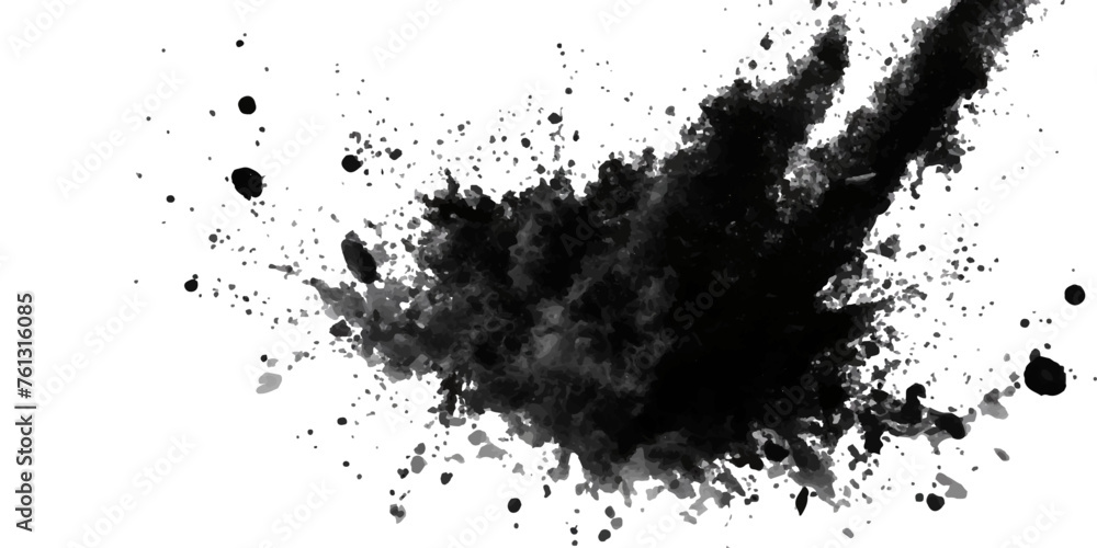 Paint stains black blotch background. Grunge Design Element. Brush Strokes. Vector illustration	