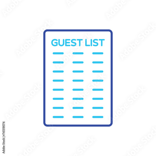 Two Color Guest List vector icon