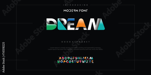 Creative Design vector Font of twisted Ribbon for Title, Header, Lettering, Logo. Funny Entertainment Active Sport Technology areas Typeface. Colorful rounded Letters and Numbers.