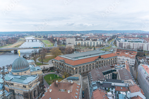 Blick von der Frauenkirche auf die Altstadt Dresden, Deutschland