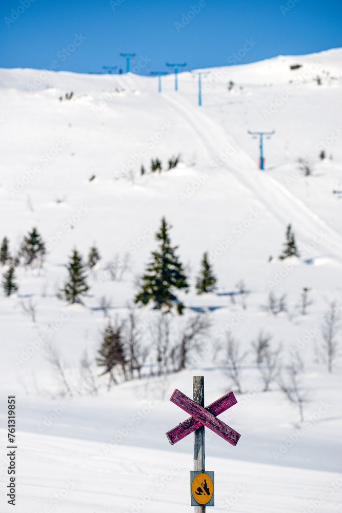 Fototapeta premium ski resort in winter,jämtland,åre,sverige,edsåsdalen,sweden,norrland,,Mats