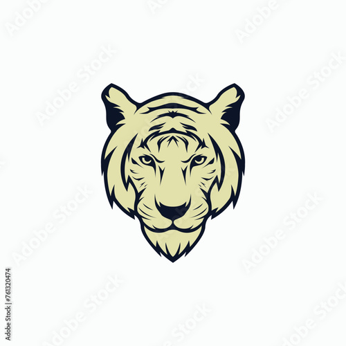 Tiger head mascot logo vector illustration
