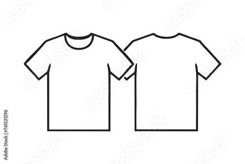 Minimalistic design featuring a blank t-shirt template vector illustration