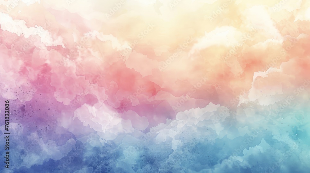 A soft watercolor wash background in pastel hues